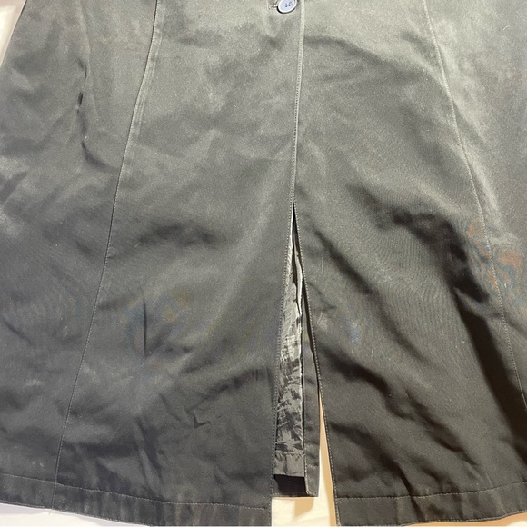 Pléece & Craft Black Trench Coat with Tan Collar - Picture 6 of 11